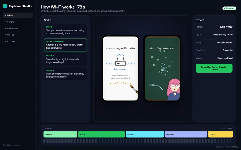 Explainer Studio: Content creation